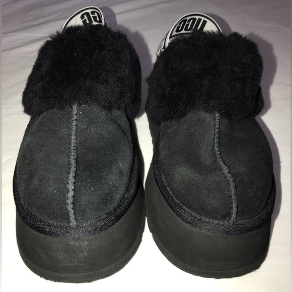 Ugg Funkette Genuine Shearling Platform Slippers - Picture 3 of 11